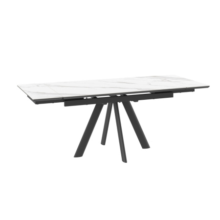 Стол JACK-140, раздвижной 140(30+30)х85, CALAKATTA ST CER/ЧЕРНЫЙ JACK 140